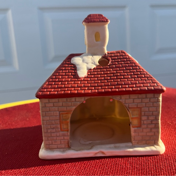 Vintage Colonial Candle Porcelain Votive School Candle Holder - Picture 2 of 5